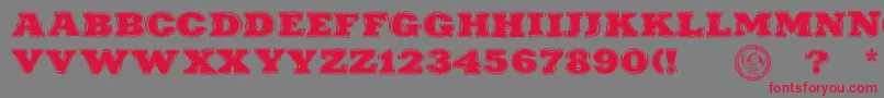 PuchakhonRain Font – Red Fonts on Gray Background