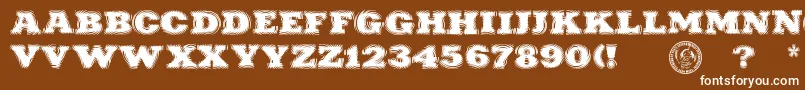 PuchakhonRain Font – White Fonts on Brown Background