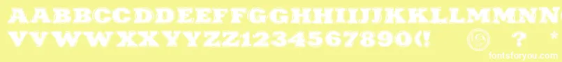 PuchakhonRain Font – White Fonts on Yellow Background
