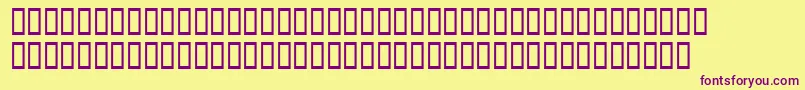Heavenetica6Medoblsh Font – Purple Fonts on Yellow Background