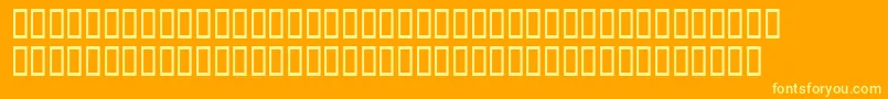 Fonte Heavenetica6Medoblsh – fontes amarelas em um fundo laranja