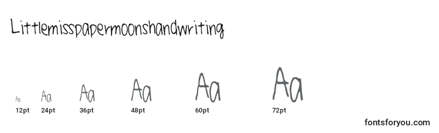Littlemisspapermoonshandwriting Font Sizes