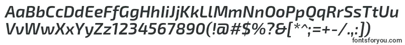 Exo2.0Semibolditalic-fontti – Vakiintuneet fontit