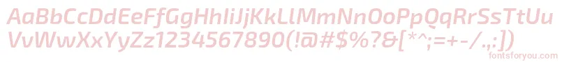 Exo2.0Semibolditalic Font – Pink Fonts on White Background