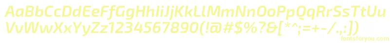 Exo2.0Semibolditalic-Schriftart – Gelbe Schriften