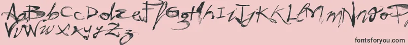 Fonte VtksHunt – fontes pretas em um fundo rosa