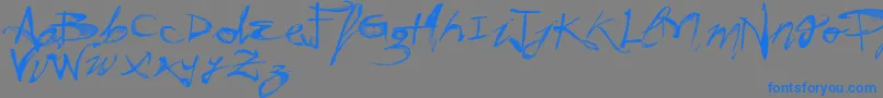 VtksHunt-Schriftart – Blaue Schriften auf grauem Hintergrund