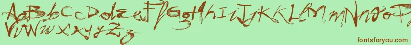 VtksHunt Font – Brown Fonts on Green Background