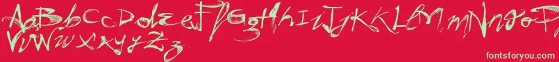 VtksHunt Font – Green Fonts on Red Background