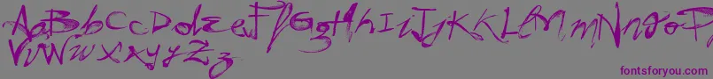 VtksHunt Font – Purple Fonts on Gray Background