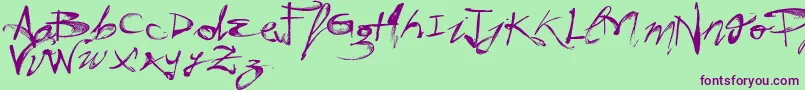 VtksHunt Font – Purple Fonts on Green Background