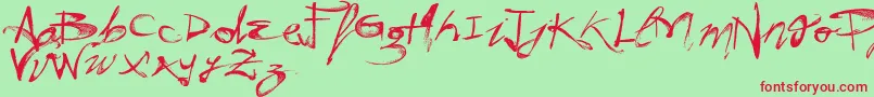 VtksHunt Font – Red Fonts on Green Background