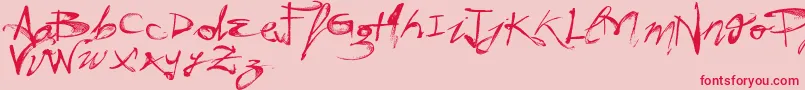 VtksHunt Font – Red Fonts on Pink Background