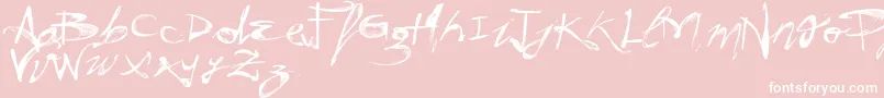 VtksHunt-Schriftart – Weiße Schriften auf rosa Hintergrund