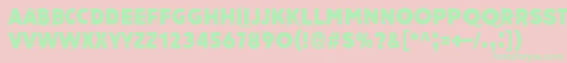 AmateurDirty Font – Green Fonts on Pink Background