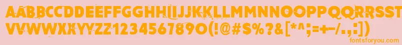 AmateurDirty Font – Orange Fonts on Pink Background