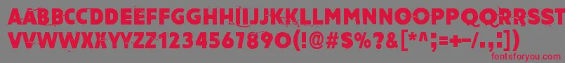 AmateurDirty Font – Red Fonts on Gray Background