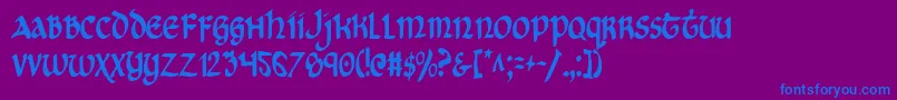 Cryv2c Font – Blue Fonts on Purple Background