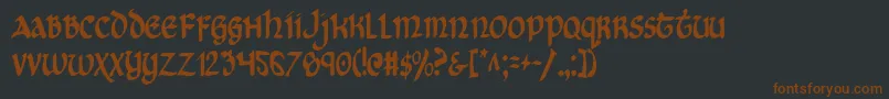 Шрифт Cryv2c – коричневые шрифты на чёрном фоне
