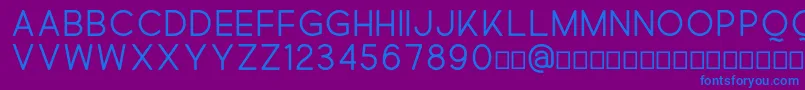フォントQuick – 紫色の背景に青い文字