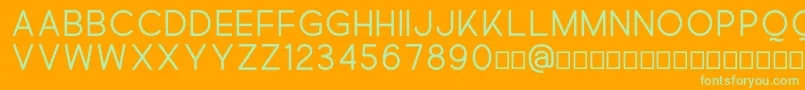 Quick Font – Green Fonts on Orange Background