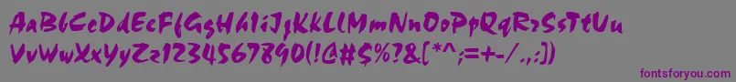 ChandlerRegular-Schriftart – Violette Schriften auf grauem Hintergrund