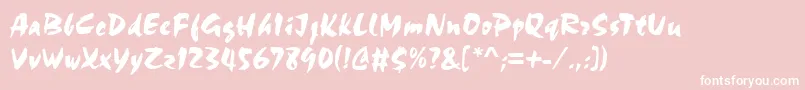 ChandlerRegularフォントについての詳細 フォントChandlerRegular – ピンクの背景に白い文字