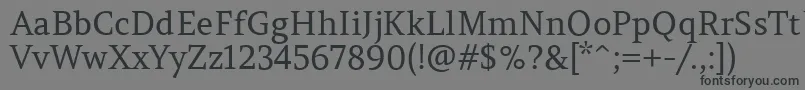 AmethystaRegular Font – Black Fonts on Gray Background