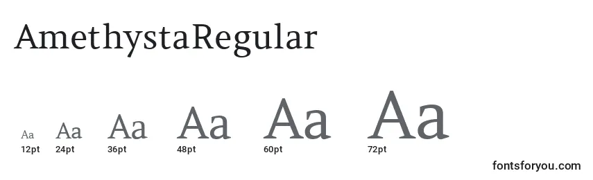 Размеры шрифта AmethystaRegular