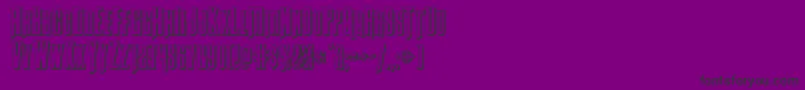Butchsundance3D-fontti – mustat fontit violetilla taustalla