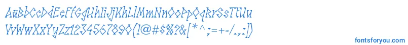 フォントLinotypesunburstwestRegular – 白い背景に青い文字