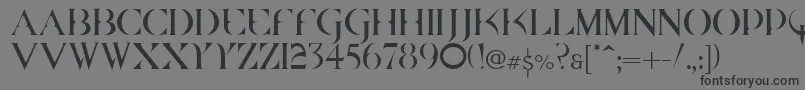 Quake Cyr Font – Black Fonts on Gray Background