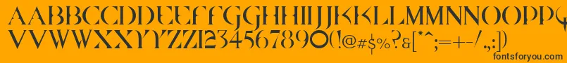 Police Quake Cyr – polices noires sur fond orange