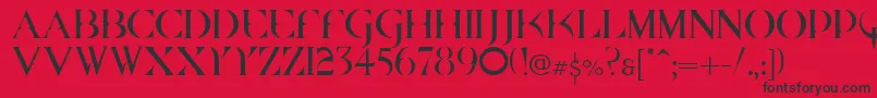 Quake Cyr Font – Black Fonts on Red Background