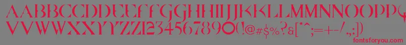Quake Cyr Font – Red Fonts on Gray Background