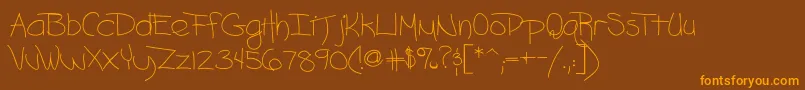 Ashley Font – Orange Fonts on Brown Background