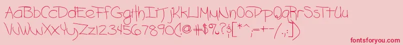 Ashley Font – Red Fonts on Pink Background