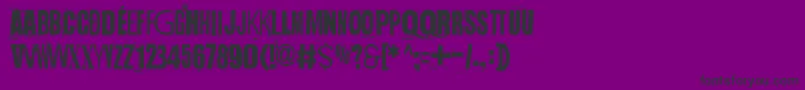 HandfulOfNothing Font – Black Fonts on Purple Background