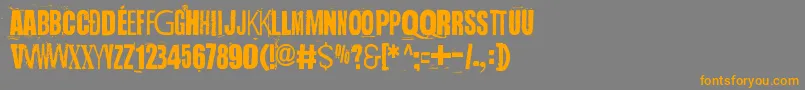 HandfulOfNothing Font – Orange Fonts on Gray Background