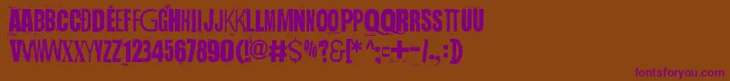 HandfulOfNothing Font – Purple Fonts on Brown Background