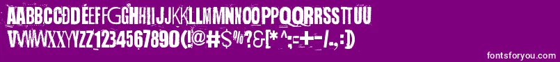 HandfulOfNothing Font – White Fonts on Purple Background