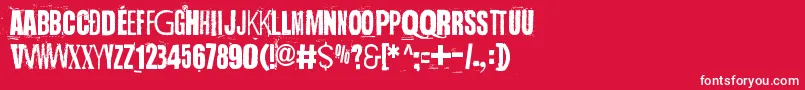 HandfulOfNothing Font – White Fonts on Red Background