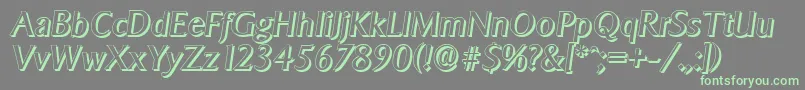 SigvarshadowItalic Font – Green Fonts on Gray Background