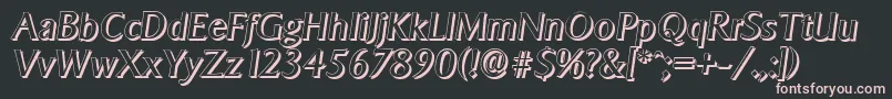 SigvarshadowItalic Font – Pink Fonts on Black Background