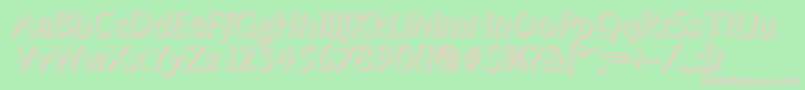 SigvarshadowItalic Font – Pink Fonts on Green Background