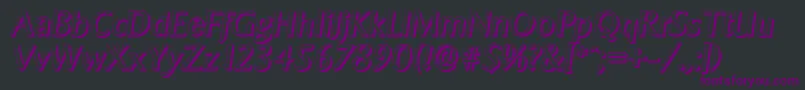 SigvarshadowItalic Font – Purple Fonts on Black Background