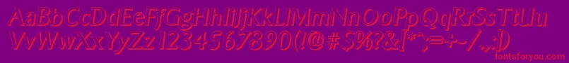 SigvarshadowItalic Font – Red Fonts on Purple Background