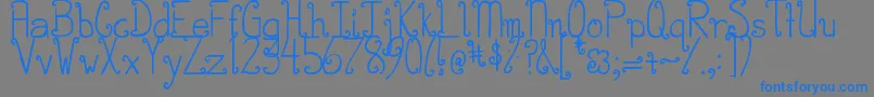 DjbCurlieWurlie Font – Blue Fonts on Gray Background