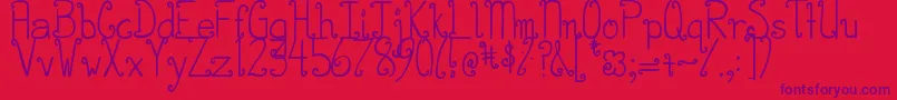 DjbCurlieWurlie Font – Purple Fonts on Red Background