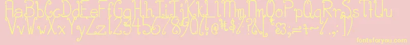 DjbCurlieWurlie Font – Yellow Fonts on Pink Background